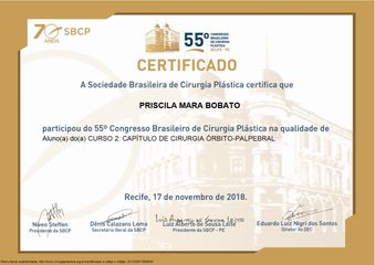 CERTIFICADO CURSO ÓRBITO-PALPEBRAL