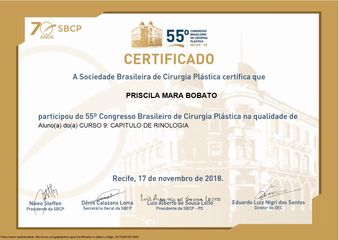 Certificado curso rinologia